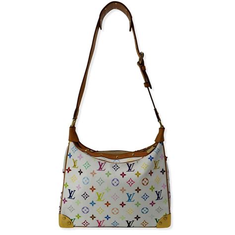 louis vuitton white multicolore boulogne shoulder bag|Louis Vuitton multi color bag.